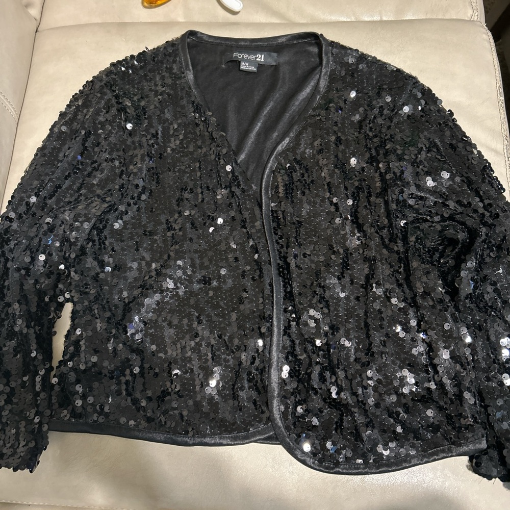 Forever 21 Black Sequin Blazer